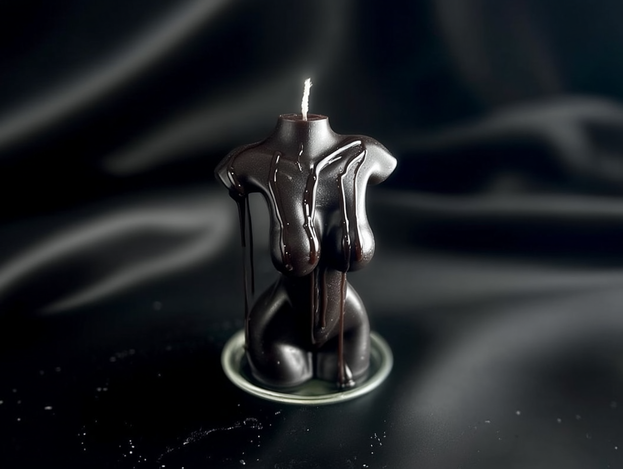 Луксозна скулптурна женска соева свещ 