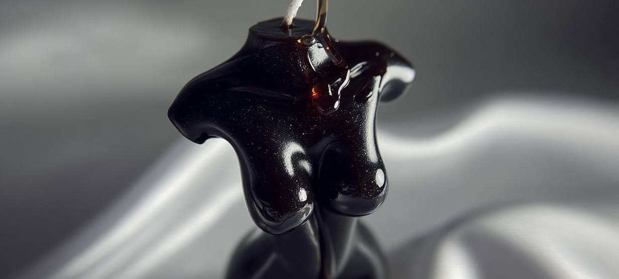 Парфюмна есенция върху луксозна женска соева свещ 