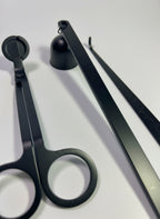 Черен комплект от ножица и гасител за свещи луксозен 